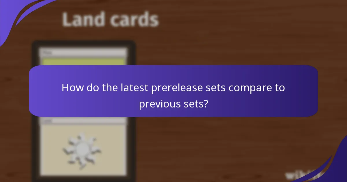 Which notable cards are included in the prerelease sets?