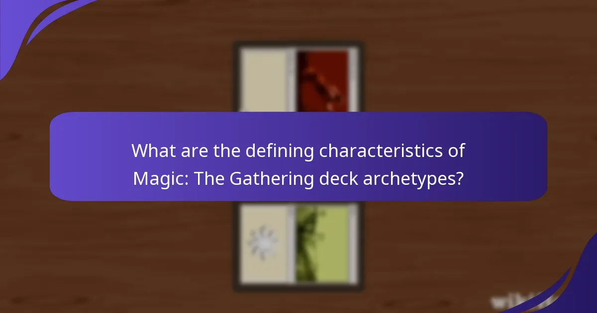 What insights does the Magic: The Gathering community offer about deck archetypes?